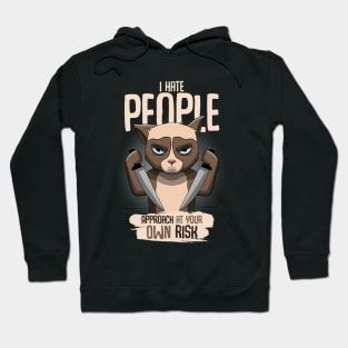 I hate people approach at your own Risk Hoodie